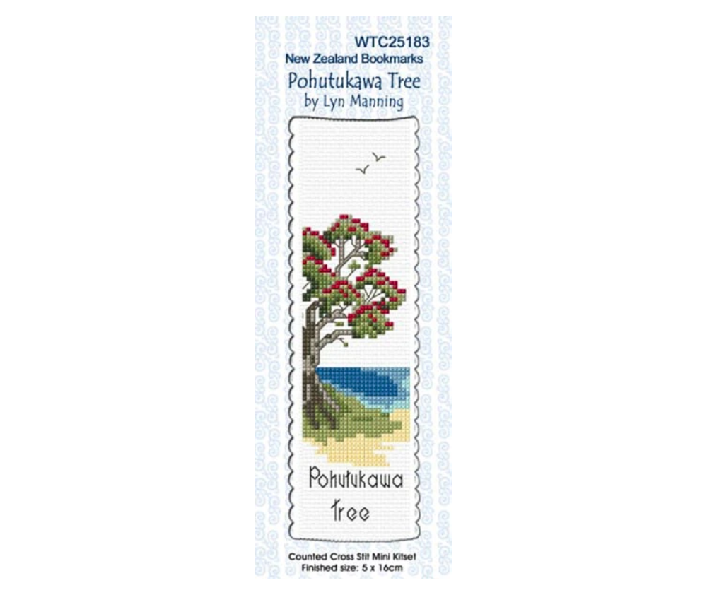 Cross Stitch Book Mark Kit - Pohutukawa