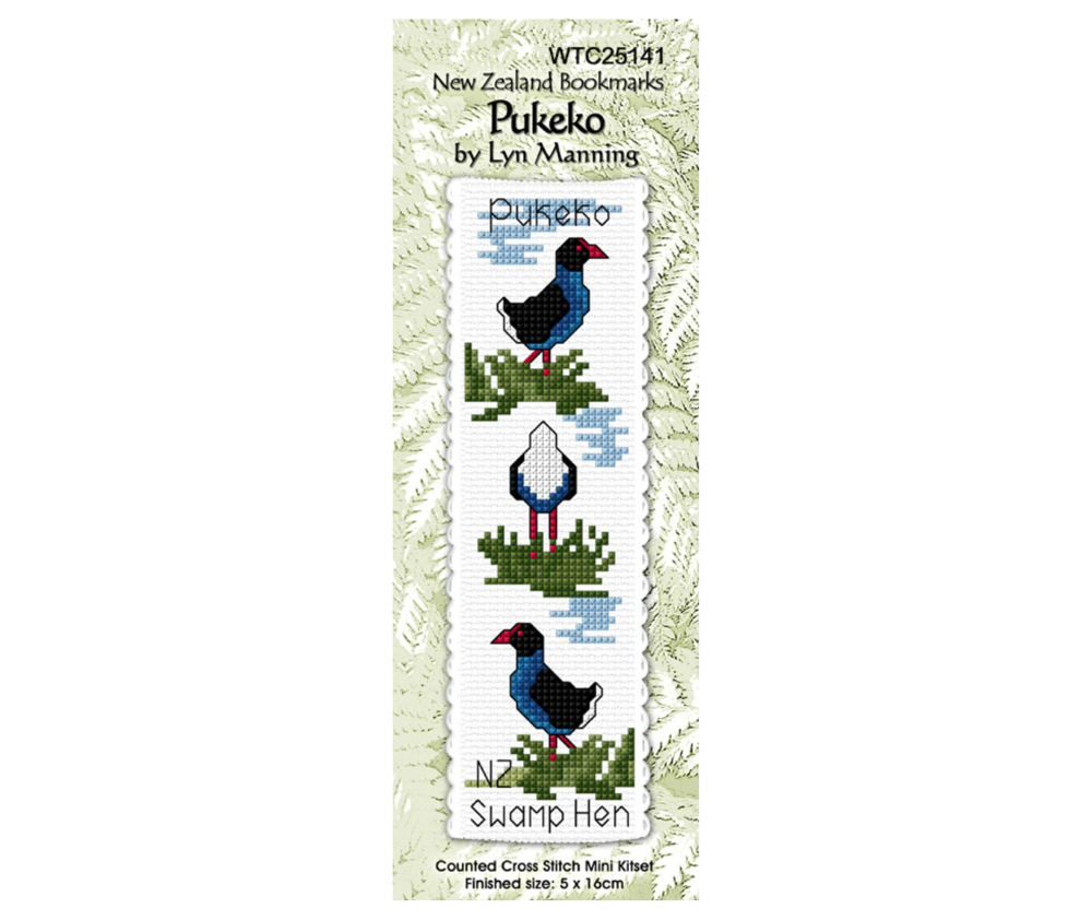 Cross Stitch Book Mark Kit - Pukeko