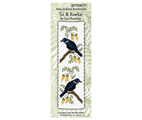 Cross Stitch Book Mark Kit - Tui &amp; Kowhai