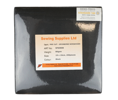 Cutaway Spunbond Black - 250 Piece Pack 19cm x 19cm