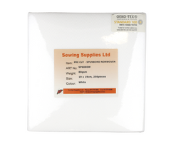 Cutaway Spunbond White - 250 Piece Pack 19cm x 19cm