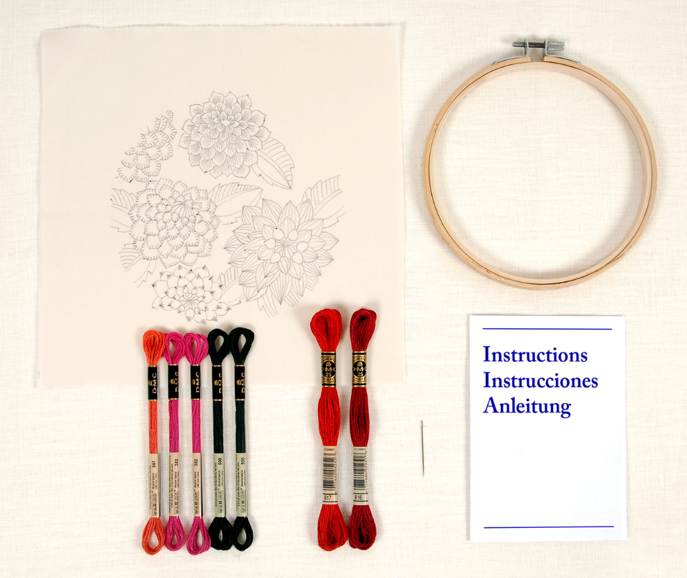 DMC Embroidery Kit - Dahlias