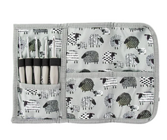 DMC Sheep Fabric Crochet Hook Case - Grey