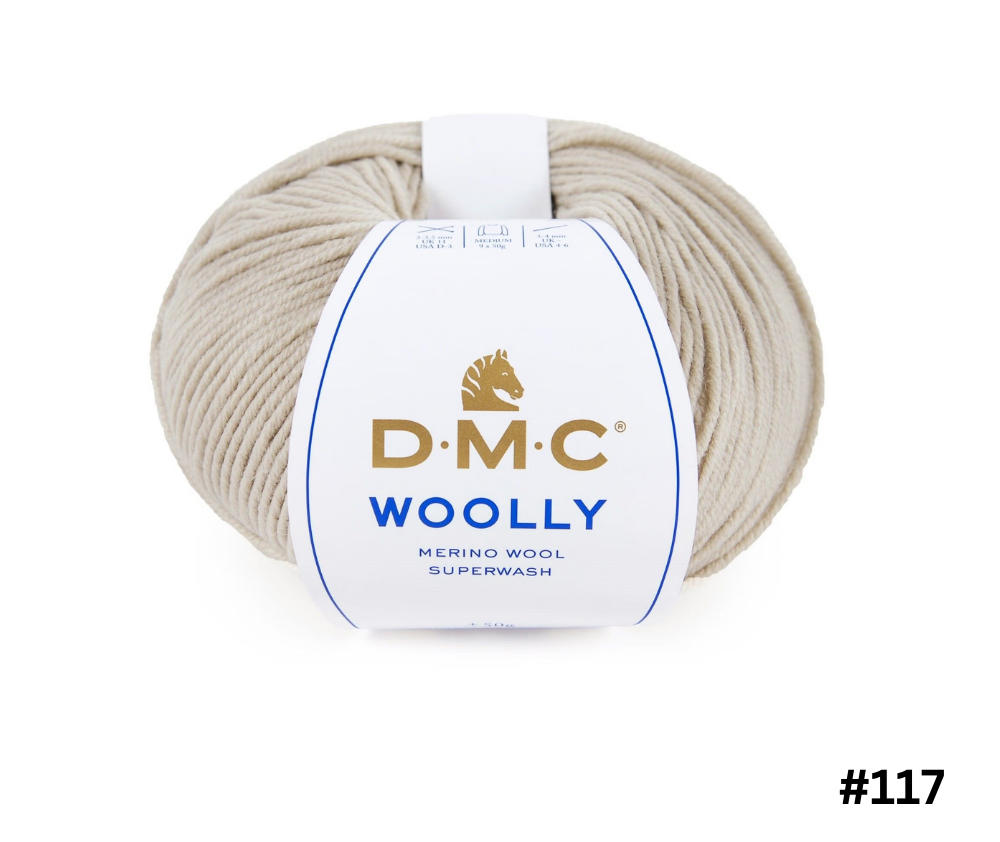 DMC Woolly Merino 8ply 50g 125m Various Colours