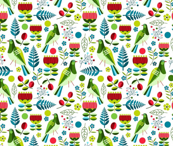Early Birds 100% Cotton Fabric - 10cm Increments