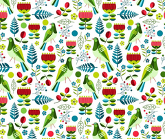 Early Birds 100% Cotton Fabric - 10cm Increments