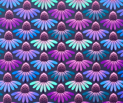 Echinacea 100% Cotton Fabric - 10cm Increments