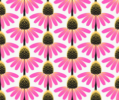 Echinacea 100% Cotton Fabric - 10cm Increments