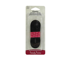 Hemline Elastic 20mm x 1m Knitted Black