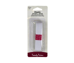 Elastic 20mm x 1m Woven White by Hemline