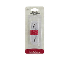 Hemline Elastic Braid White - 6mm x 5m