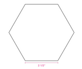 English Paper Piecing - Hexagon 2 1/2" - 100 Pieces