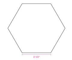 English Paper Piecing - Hexagon 2 1/2