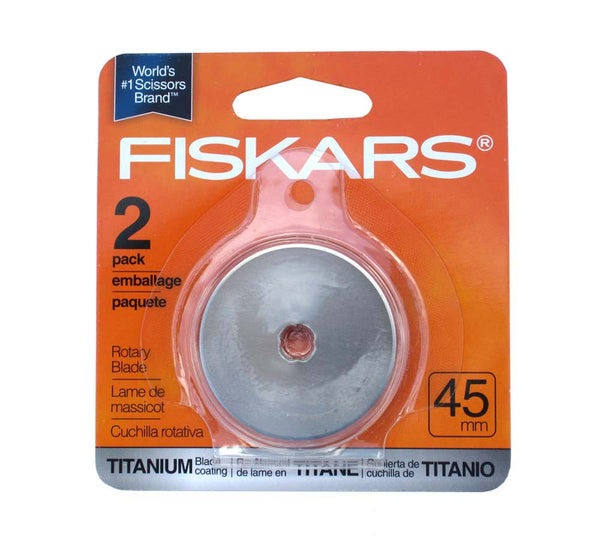 Fiskars 45mm Rotary blade Titanium 2 Pack