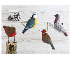 Folk Embroidered Felt Birds