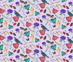 Garden High Tea 100% Cotton Fabric - 10cm Increments