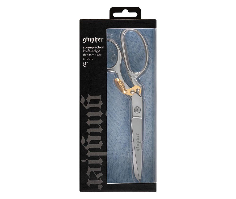 Gingher 8in Knife Edge Spring Action Dressmaker Shears