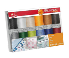 Gutermann Cotton 30 Sewing Thread Set Col.1 12PK