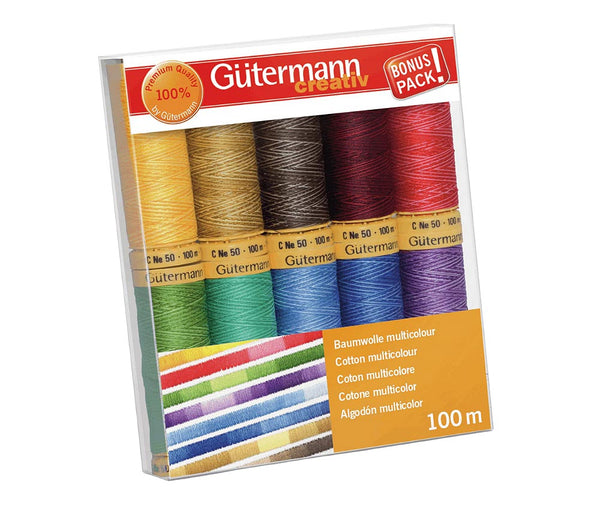 Gutermann Cotton Multicolour Sewing Thread Set 10PK