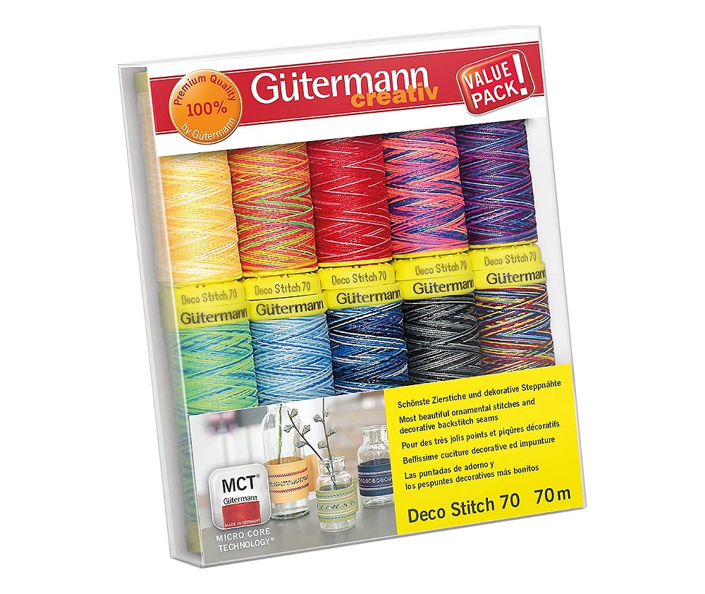 Gutermann Deco Stitch 70 Thread Set 10PK