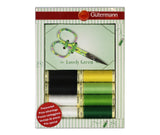 Gutermann Thread Pack With Scissors - Green Pack