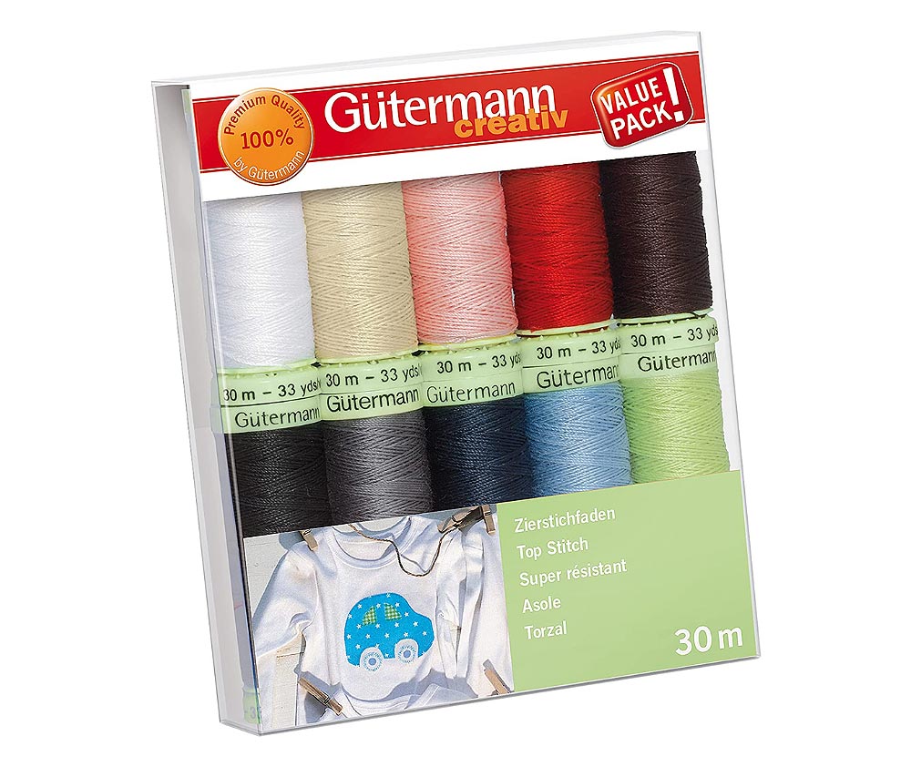 Gutermann Sewing Thread Set 10PK Top Stitch Sew It