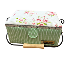 Gutermann Summer Loft Sewing Basket - Small Green