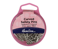Hemline Curved Safety Pins 27mm