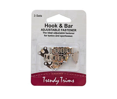 Hook and Bar Adjustable Fastener - Trendy Trims