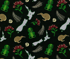 Kiwiana 100% Cotton Fabric - 10cm Increments