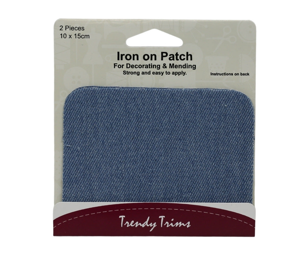 Iron On Patch - Light Denim