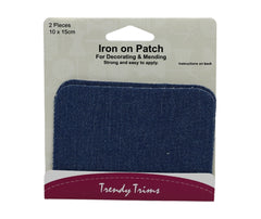 Iron On Patch - Medium Denim