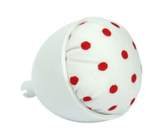 Janome Machine Pin Cushion - White with Red Dots