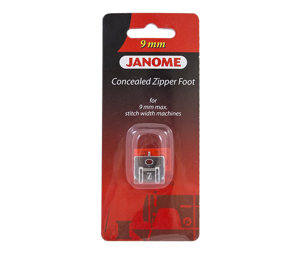 Janome Concealed Zipper Foot - 9mm