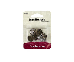 Jean Buttons - Bronze - Trendy Trims