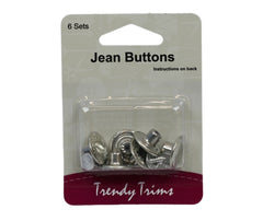 Jeans Buttons - 6 Sets - Trendy Trims