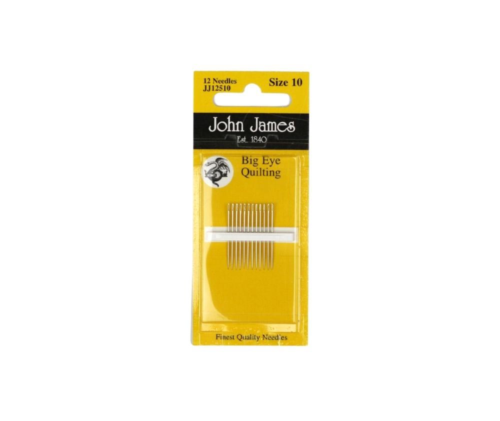 John James Needles – Big Eye Quilting; Size 10 x 12