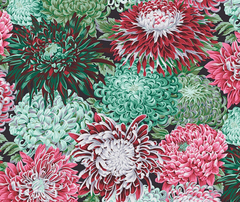 Japanese Chrysanthemum 100% Cotton Fabric - 10cm Increments
