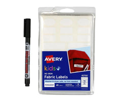 Kids No - Iron Fabric Labels & Marker Pen Combo