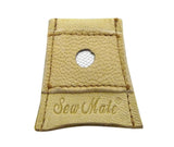 Leather Thimble With Metal Plate - Medium
