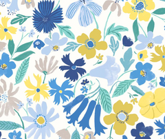 Liberty Artist Home - Sketchbook Bloom 100% Cotton Fabric - 10cm Increments