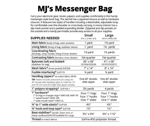 MJ's Messenger Bag - ByAnnie Pattern