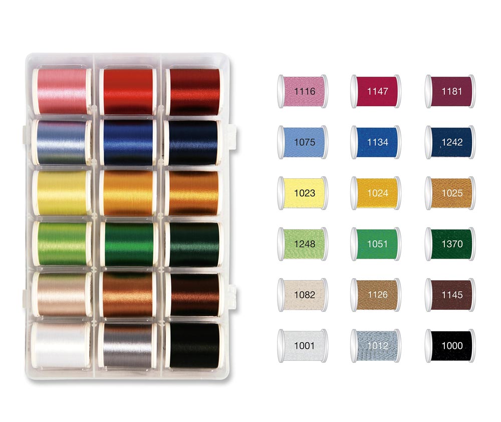 Madeira Classic Rayon 18x 200m Embroidery Thread Box - Art.8040