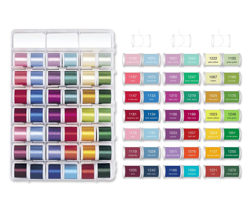 Madeira Classic Rayon Embroidery Thread Travel Box - 80x 200m - Art.8082