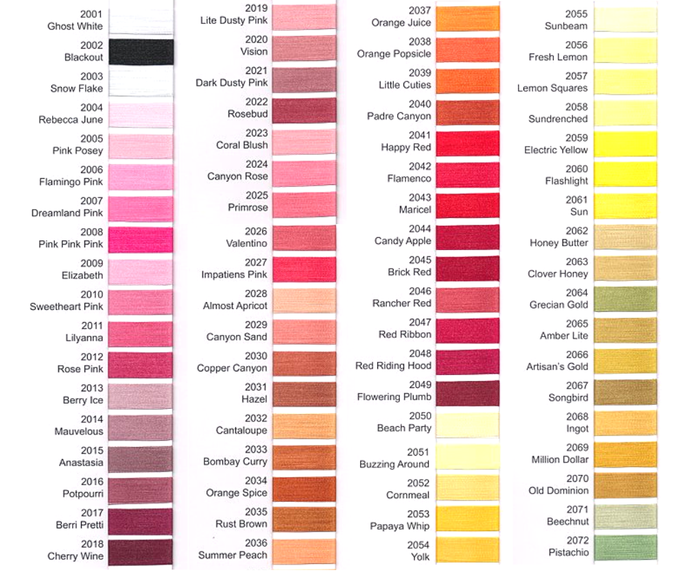 Superior Magnifico Embroidery Thread 3,000 yd - Colours #2151-2200