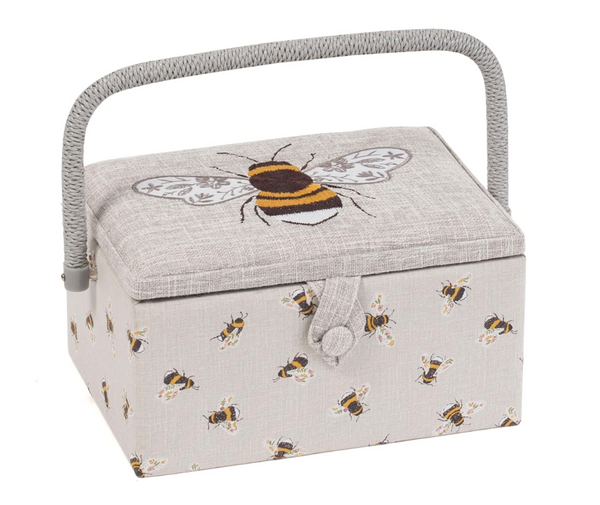 Medium Sewing Basket - Embroidered Bee
