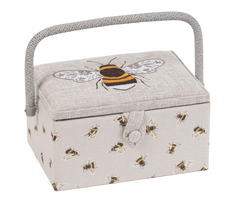 Medium Sewing Basket - Embroidered Bee