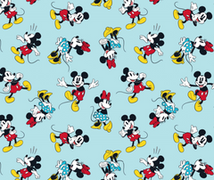 Mickey & Minnie 100% Cotton Fabric - 10cm Increments