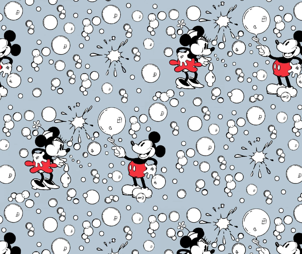 Mickey & Minnie 100% Cotton Fabric - 10cm Increments