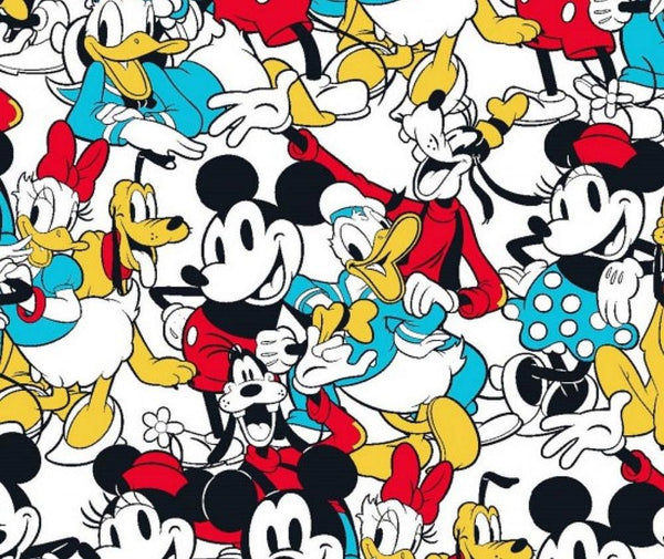 Mickey & Minnie 100% Cotton Fabric - 10cm Increments